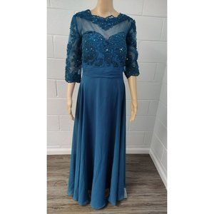 NWT JJ's House Formal Gown with Appliqued Bodice and Beadwork